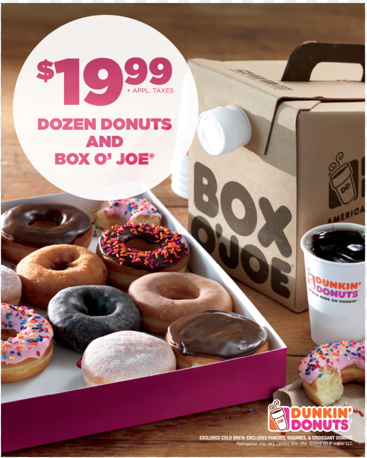 Dunkin Donuts Box Of Joe